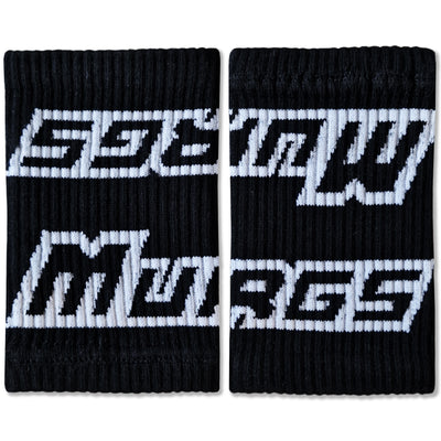 Murgs black classic crossfit wristband sweat band pair